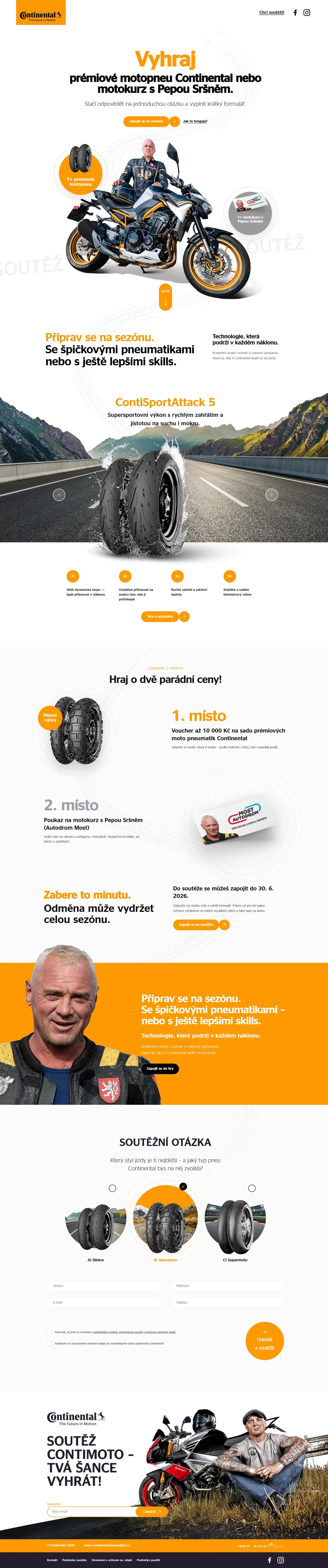 Contimoto jednostránkový web
